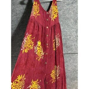 Pineapple Moon Burgundy Turtle Print Resort Dress – One Size